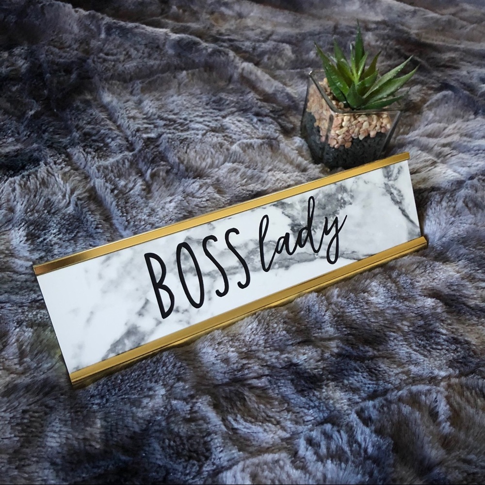 Boss Lady Retro Desk Sign